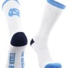 TCK North Carolina Tar Heels Socks Basic Crew White Socks All Schools