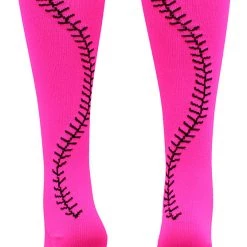 MadSportsStuff Softball Socks With Stitches - For Girls Or Women - Knee High Length