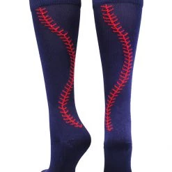 MadSportsStuff Softball Socks With Stitches - For Girls Or Women - Knee High Length
