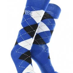 TCK Kentucky Wildcats Argyle Dress Socks NCAA Fanwear Crew Length