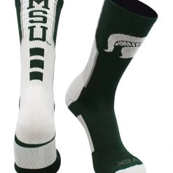 TCK Michigan State University Spartans Socks Perimeter Crew All Schools