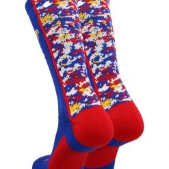 TCK Kansas Jayhawks Socks Digital Camo Crew