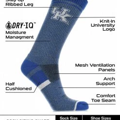 TCK Kentucky Wildcats Socks Victory Parade Crew Length
