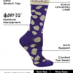 TCK James Madison Dukes Socks Womens Savage Crew Socks All Schools