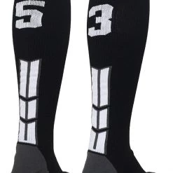 MadSportsStuff Softball Socks Black Player ID Custom Number Over The Calf Socks For Softball Baseball Football Boys And Girls 132 MadSportsStuff Softball Socks Black Player ID Custom Number Over The Calf Socks For Softball Baseball Football Boys And Girls
