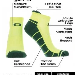 TCK Oregon Ducks Low Cut Ankle Socks With Tab All Schools