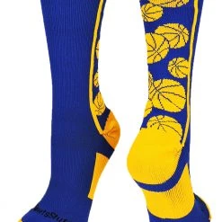 MadSportsStuff Crazy Basketball Logo Crew Socks (multiple Colors)