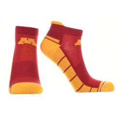 TCK All Schools Minnesota Golden Gophers Low Cut Ankle Socks With Tab