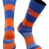 TCK Boise State Broncos Socks Game Day Striped Crew Socks All Schools