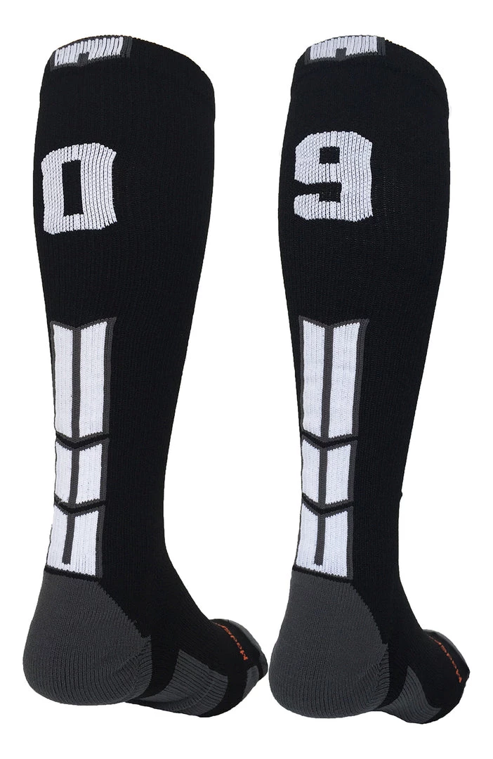 MadSportsStuff Softball Socks Black Player ID Custom Number Over The Calf Socks For Softball Baseball Football Boys And Girls 70 MadSportsStuff Softball Socks Black Player ID Custom Number Over The Calf Socks For Softball Baseball Football Boys And Girls