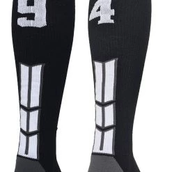 MadSportsStuff Softball Socks Black Player ID Custom Number Over The Calf Socks For Softball Baseball Football Boys And Girls 141 MadSportsStuff Softball Socks Black Player ID Custom Number Over The Calf Socks For Softball Baseball Football Boys And Girls