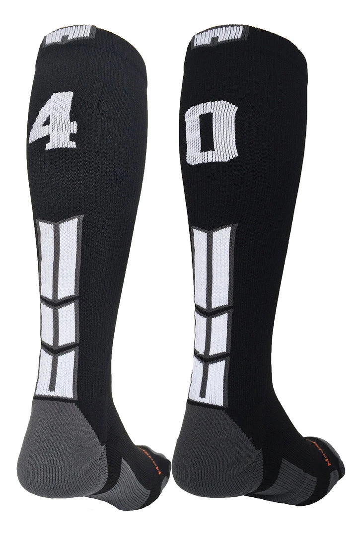 MadSportsStuff Softball Socks Black Player ID Custom Number Over The Calf Socks For Softball Baseball Football Boys And Girls 90 MadSportsStuff Softball Socks Black Player ID Custom Number Over The Calf Socks For Softball Baseball Football Boys And Girls