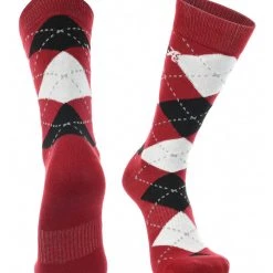 TCK Alabama Crimson Tide Argyle Dress Socks NCAA Fanwear Crew Length