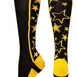 MadSportsStuff Crazy Socks With Stars Over The Calf Socks (multiple Colors)