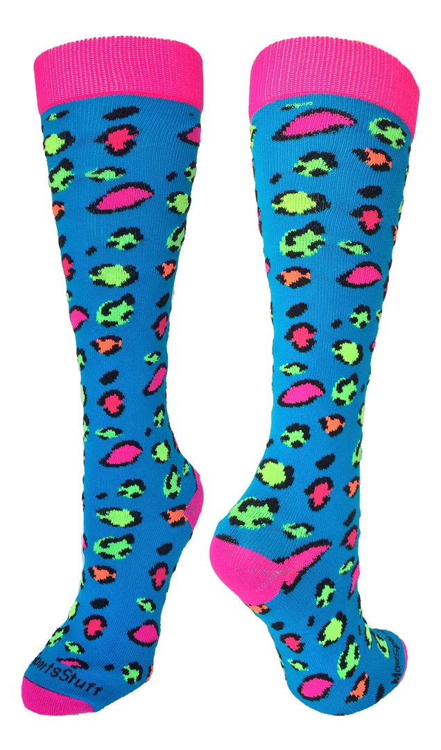 MadSportsStuff Exotic Leopard Over The Calf Athletic Socks Softball Socks 5 MadSportsStuff Exotic Leopard Over The Calf Athletic Socks Softball Socks