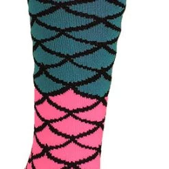 MadSportsStuff Neon Mermaid Athletic Over The Calf Socks Softball Socks