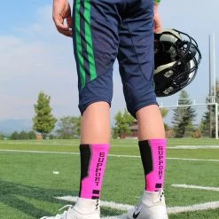 MadSportsStuff Pink Ribbon Breast Cancer Awareness Support Athletic Crew Socks Baseball Socks