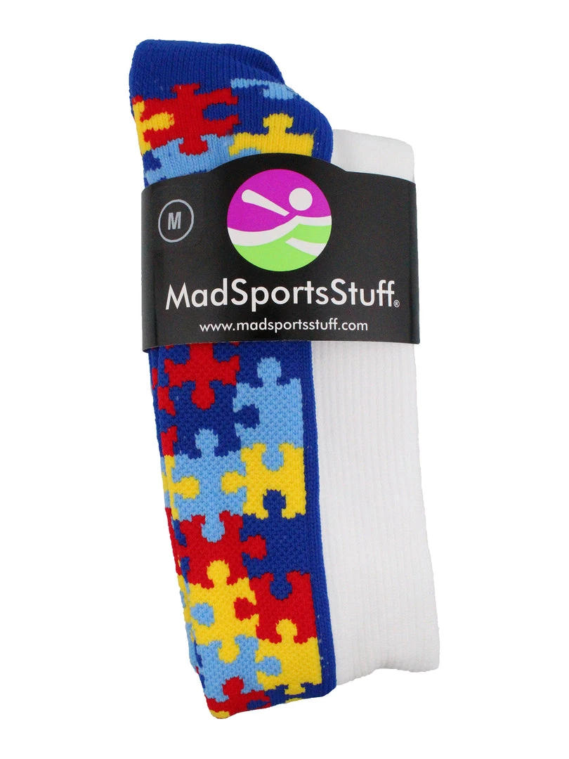 MadSportsStuff Puzzle Heart Autism Awareness Over The Calf Socks Baseball Socks 2 MadSportsStuff Puzzle Heart Autism Awareness Over The Calf Socks Baseball Socks