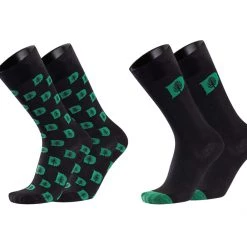 IQ All Schools TCK Brands University Monday & Tuesday 2-Pack Fine Gauge Cotton Crew Dress Socks