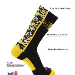 TCK Missouri Tigers Socks Digital Camo Crew