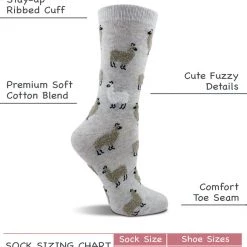 WHD Llama Socks For Women With Fuzzy Llamas - Llama Lovers Gift - 2-Pack