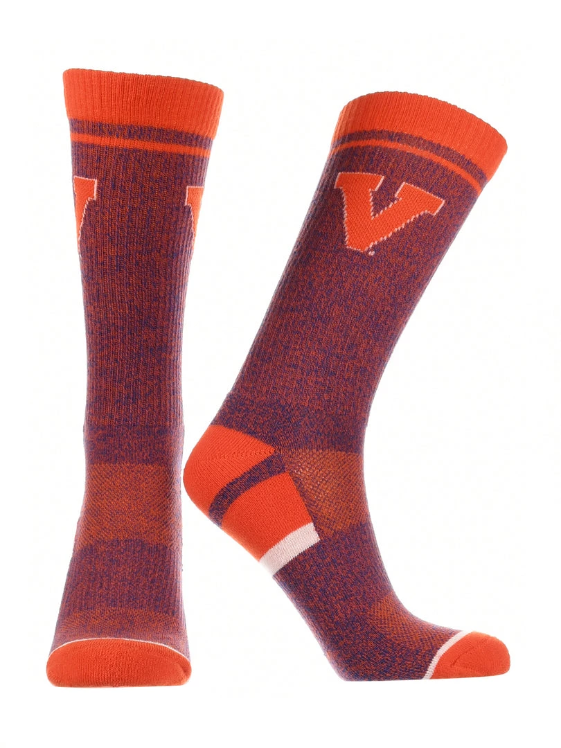 TCK Virginia Cavaliers Socks Victory Parade Crew Length 4 TCK Virginia Cavaliers Socks Victory Parade Crew Length
