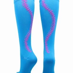 MadSportsStuff Softball Socks With Stitches - For Girls Or Women - Knee High Length