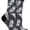 WHD Owl Socks For Women Gift For Bird Lovers Crazy Socks - Crew