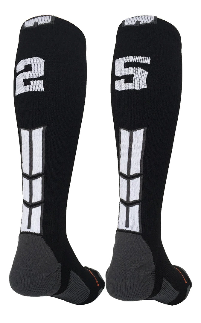MadSportsStuff Softball Socks Black Player ID Custom Number Over The Calf Socks For Softball Baseball Football Boys And Girls 82 MadSportsStuff Softball Socks Black Player ID Custom Number Over The Calf Socks For Softball Baseball Football Boys And Girls