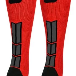 MadSportsStuff Red And Black Player ID Custom Number Over The Calf Socks For Softball Baseball Football Boys And Girls Baseball Socks 146 MadSportsStuff Red And Black Player ID Custom Number Over The Calf Socks For Softball Baseball Football Boys And Girls Baseball Socks