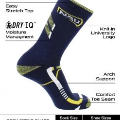 TCK NAU Lumberjacks Socks University Of Northern Arizona Lumberjacks Champion Crew Socks