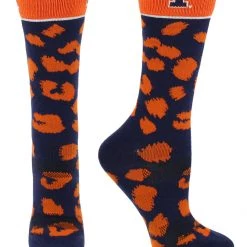 TCK All Schools Illinois Fighting Illini Socks Womens Savage Crew Socks