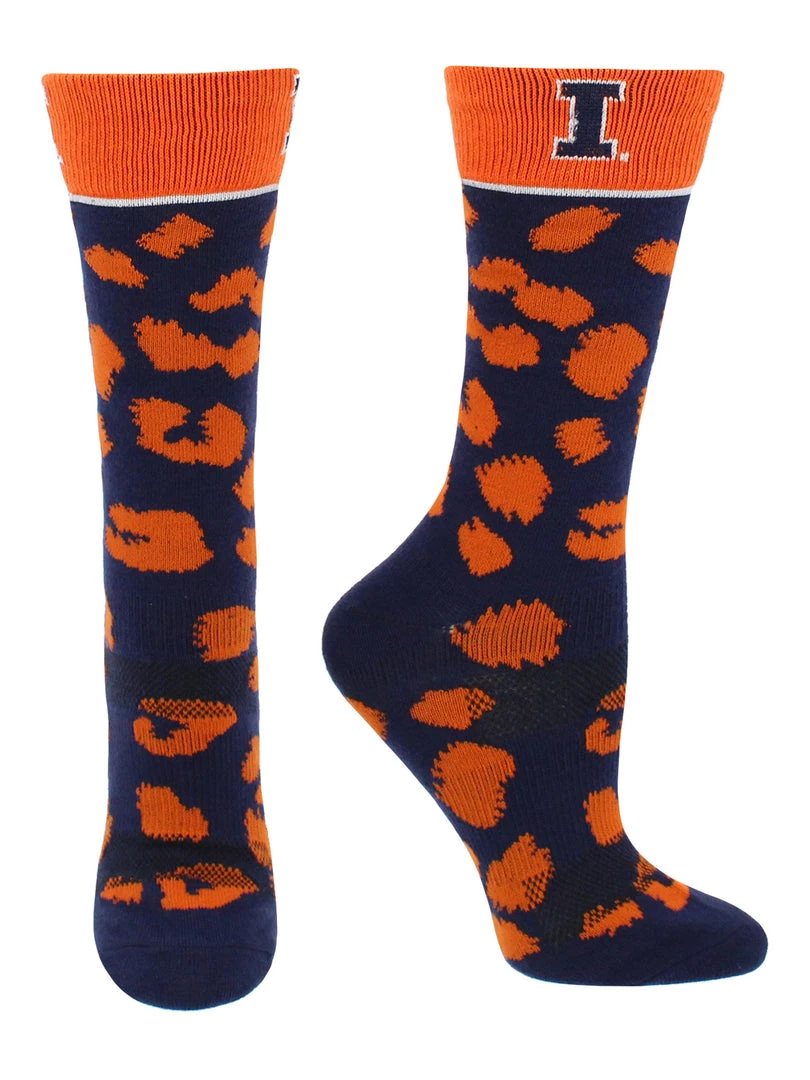 TCK All Schools Illinois Fighting Illini Socks Womens Savage Crew Socks 2 TCK All Schools Illinois Fighting Illini Socks Womens Savage Crew Socks