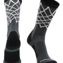 MadSportsStuff Elite Basketball Socks With Net Crew Length - Made In The USA