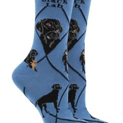 WHD Crazy Socks - Crew Black Lab Socks For Women Gift For Dog Lovers 9 WHD Crazy Socks - Crew Black Lab Socks For Women Gift For Dog Lovers