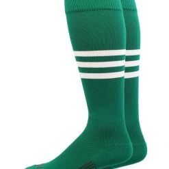 MadSportsStuff Dugout 3 Stripe Baseball Socks Over The Calf Length Pattern B