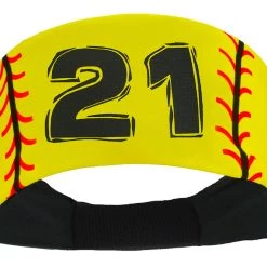 MadSportsStuff Softball Headband For Girls With Jersey Number (numbers 00-39) Headbands