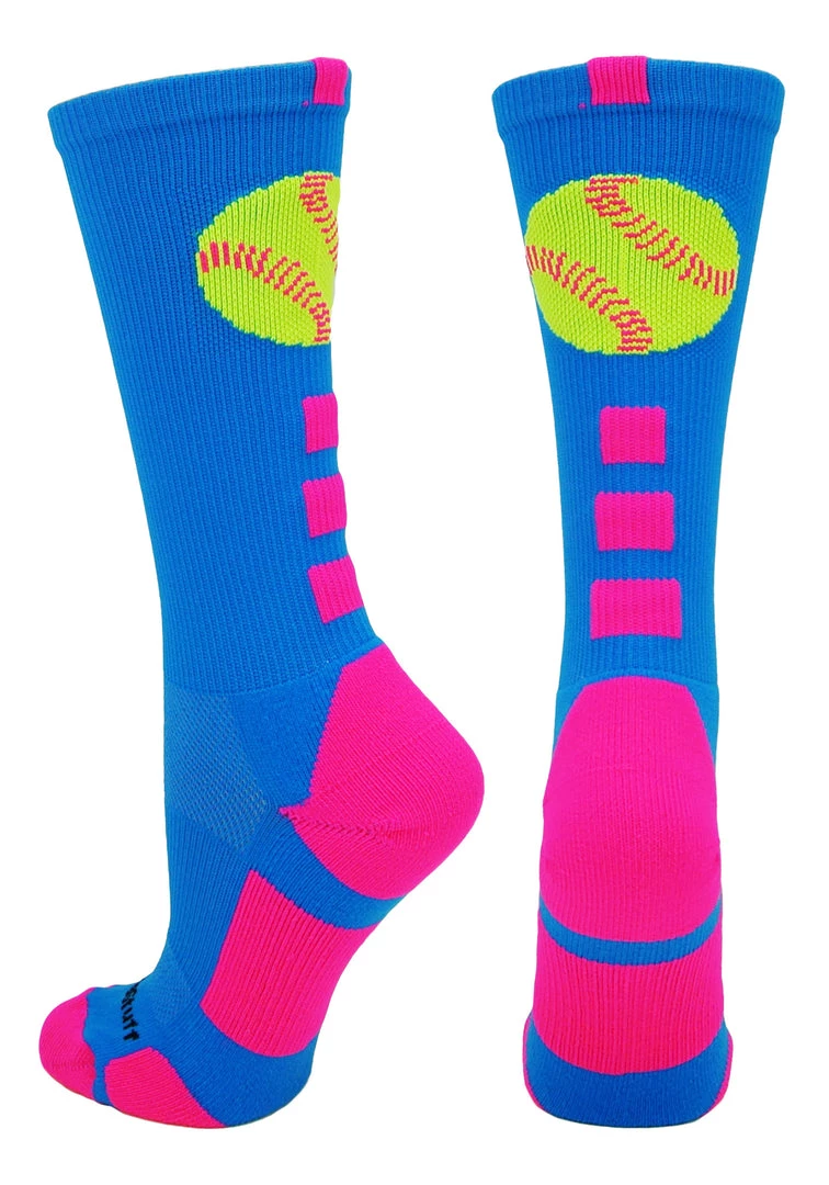 MadSportsStuff Softball Logo Athletic Crew Socks (multiple Colors) Softball Socks 7 MadSportsStuff Softball Logo Athletic Crew Socks (multiple Colors) Softball Socks