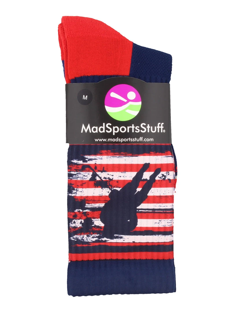 MadSportsStuff USA Hockey Socks Crew Length For Boys Or Men, Hockey Gift 2 MadSportsStuff USA Hockey Socks Crew Length For Boys Or Men, Hockey Gift