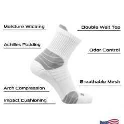 TCK Ankle Basketball Socks Athletic Quarter Socks Short Crew Length For Men Women Boys Girls Youth Adult Sizes Crossover