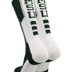 TCK Michigan State University Spartans Socks Perimeter Crew All Schools