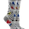 WHD Bird Song Socks For Women Gift For Bird Lovers Crazy Socks - Crew