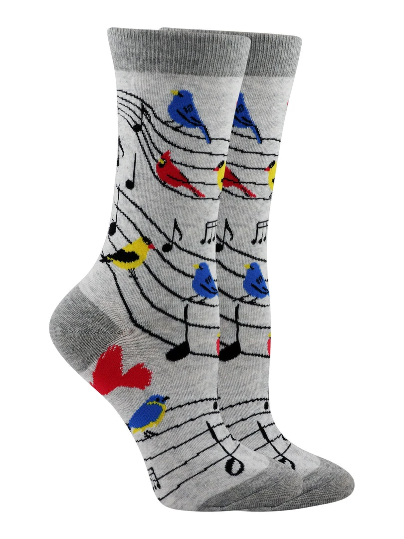 WHD Bird Song Socks For Women Gift For Bird Lovers Crazy Socks - Crew 1 WHD Bird Song Socks For Women Gift For Bird Lovers Crazy Socks - Crew