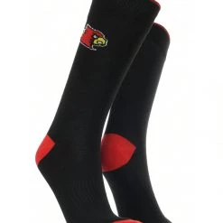 TCK Louisville Cardinals Dress Socks Dean's List Crew Length Socks