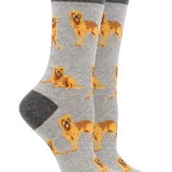 WHD Crazy Socks - Crew Golden Retriever Socks For Women Gift For Dog Lovers