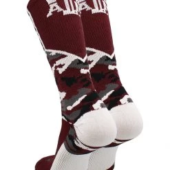 TCK All Schools Texas A&M Aggies Socks Woodland Camo Crew