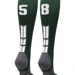 MadSportsStuff Dark Green Player ID Custom Number Over The Calf Socks For Softball Baseball Football Boys And Girls Softball Socks 127 MadSportsStuff Dark Green Player ID Custom Number Over The Calf Socks For Softball Baseball Football Boys And Girls Softball Socks