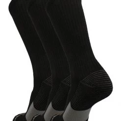 TCK Basketball Socks For Men Or Women 9-11, 10-13, Elite Athletic Cushion Crew Socks With Arch Compression 3-pack