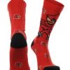 TCK All Schools Louisville Cardinals Socks Crew Length Sock Mayhem