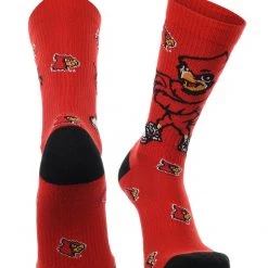 TCK All Schools Louisville Cardinals Socks Crew Length Sock Mayhem